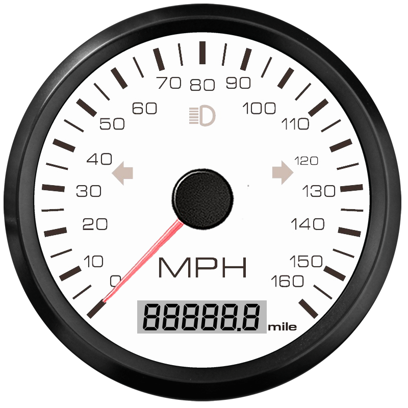 Course Over Ground GPS Motorcycle Speedometer 160 Mph COG Classical Odometer for Boat Truck Auto Meter Analog Gauge