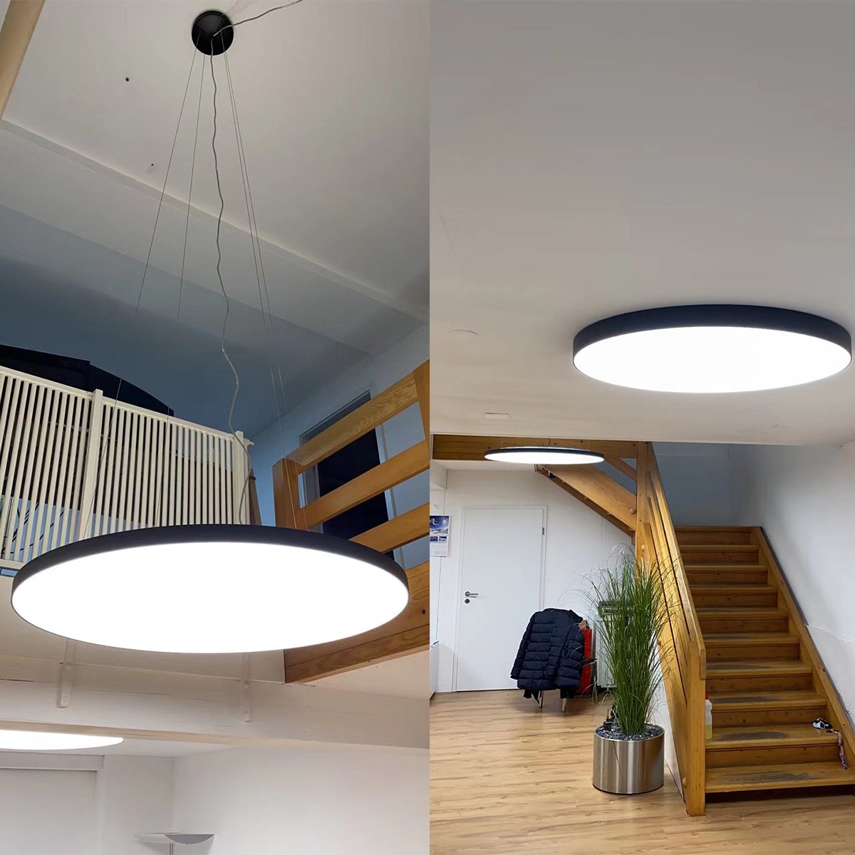 Commercial LED PC Round Ceiling Light 60cm Diameter LED Pendant Round Flat Light