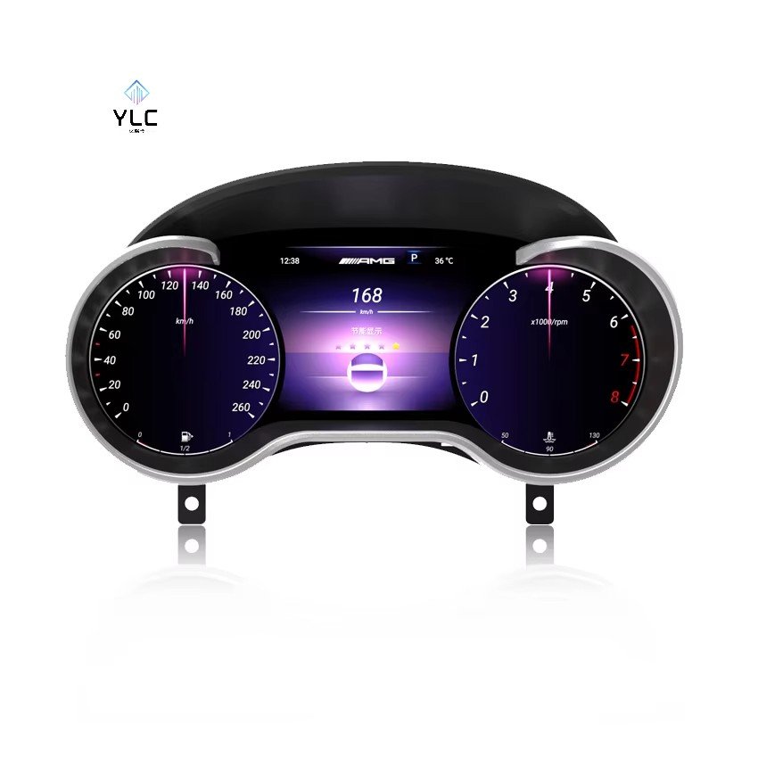 YLC LCD Dashboard Screen 1920*720p Plug and Play Upgrade Auto Meter for Mercedes Benz G GLE GLS ML GL X166 W166 Digital Cluster