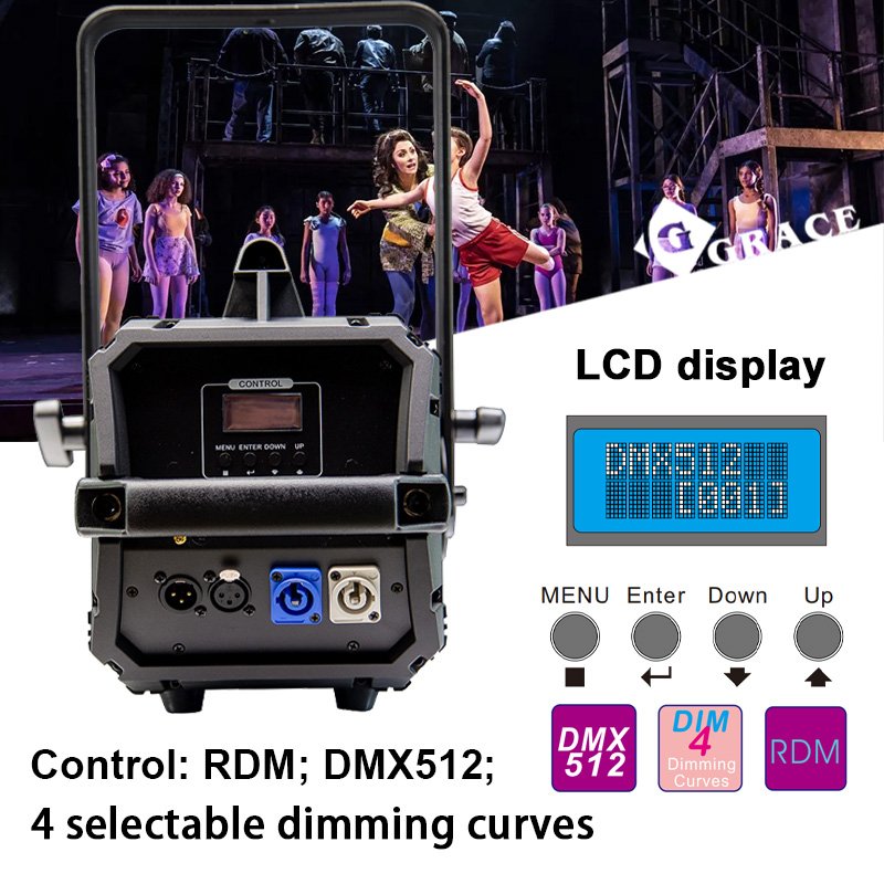 Igracelite CRI > 95 With PWM Mode Prefocus LED Profile Light 400W 3200K+5600K Ellipsoidal Light