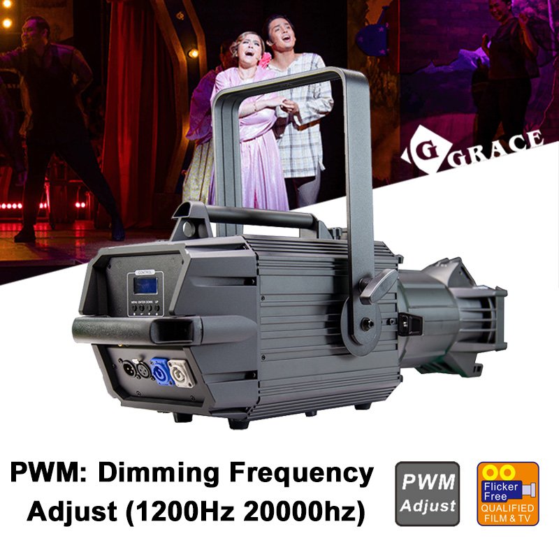 Igracelite CRI > 95 With PWM Mode Prefocus LED Profile Light 400W 3200K+5600K Ellipsoidal Light