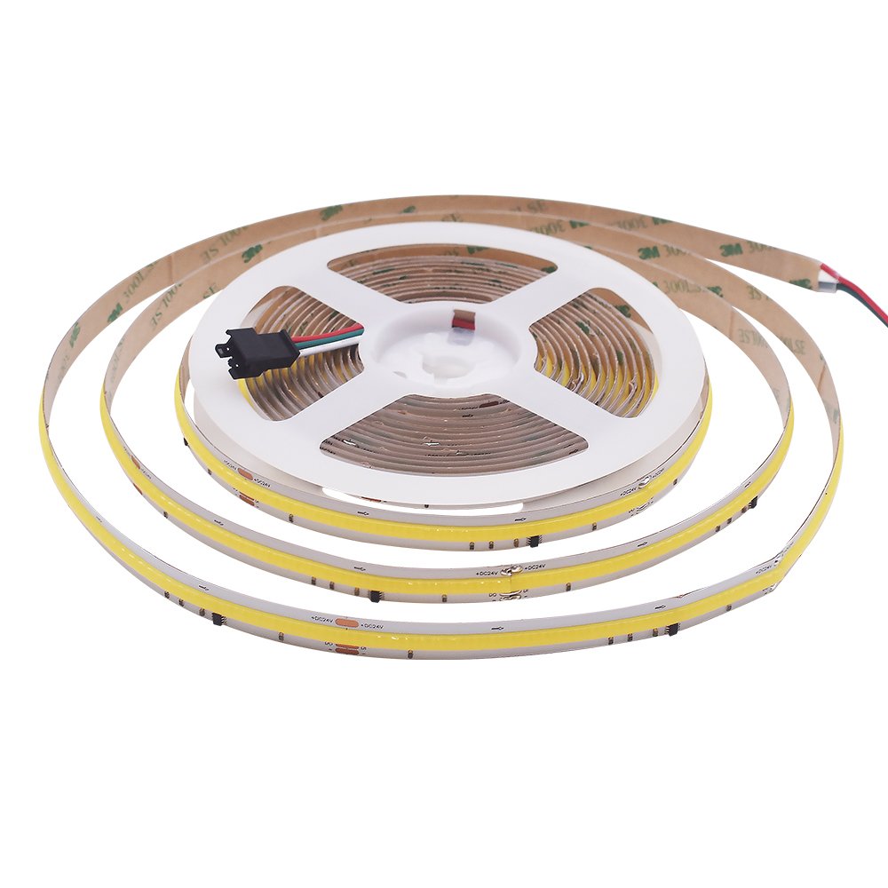 Pixel Running Water Effect COB LED Strip Light White Addressable Flowing 16703 COB LED Strip Chasing Horse Running Water COB 24V
