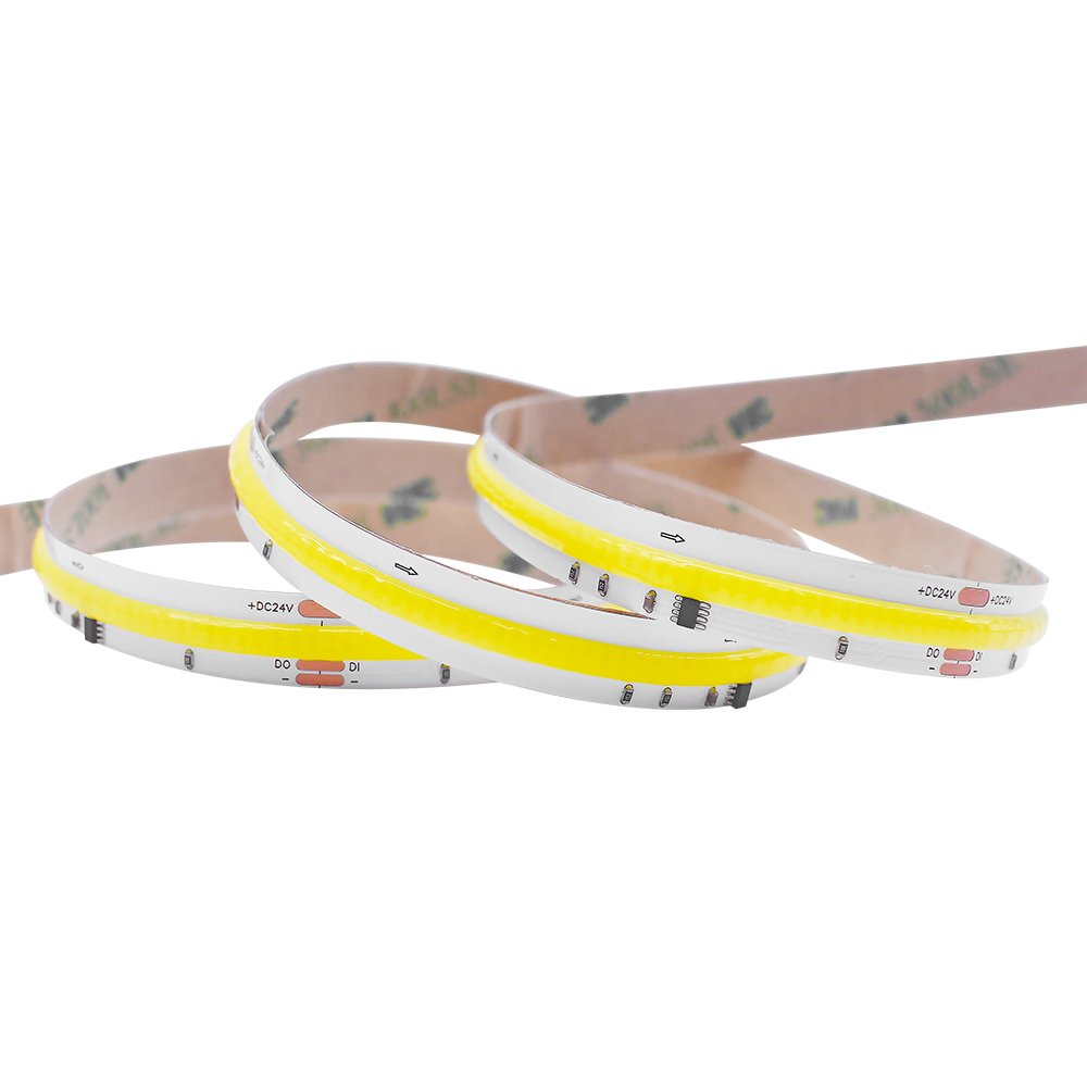 Pixel Running Water Effect COB LED Strip Light White Addressable Flowing 16703 COB LED Strip Chasing Horse Running Water COB 24V