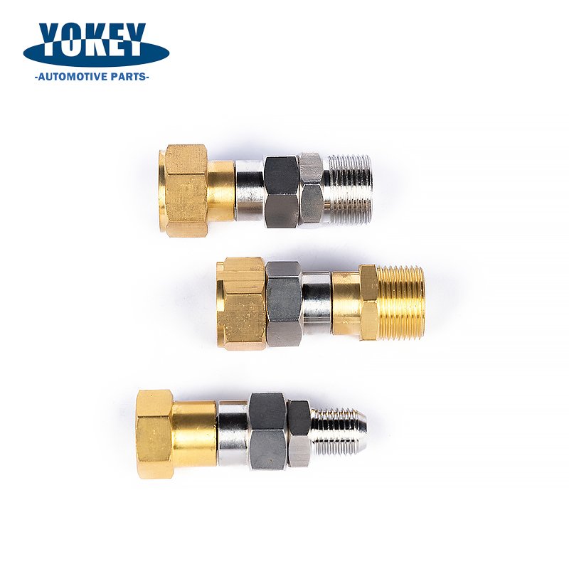 360-Degree Anti-Tangle Brass Swivel Connector, Garden Hose Brass Quick-Connect Fitting for Car Wash Gun