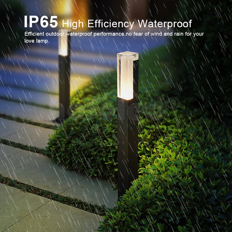 LED 12W IP65 Waterproof Post Bollard Light Modern Landscape Path Outside Backyard Lawn Garden Outdoor Lamp Garden Pole