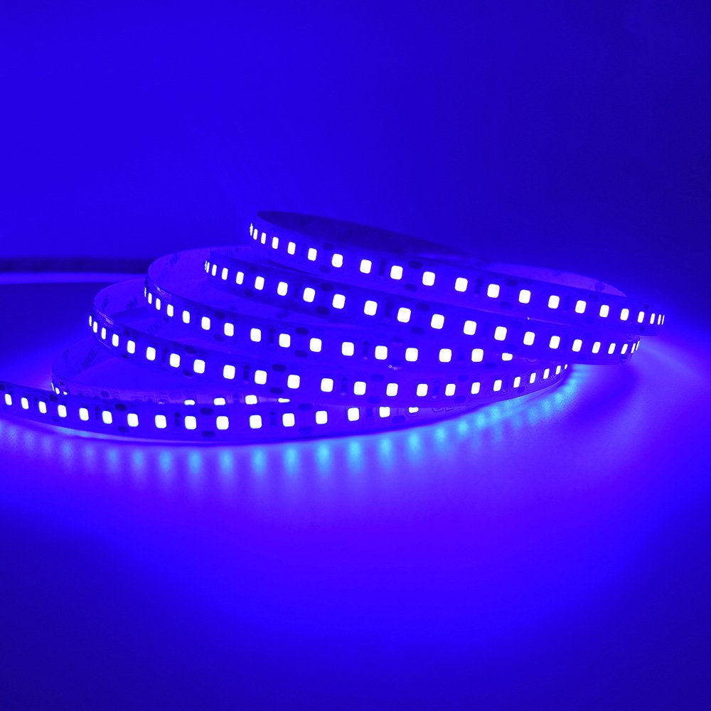 Wholesale DC12/24V 16.4ft 5M UV 395-405nm Ultraviolet Led Strip 2835 SMD Purple 600 LED Flex Strip Light