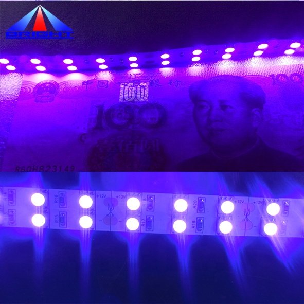 Wholesale DC12/24V 16.4ft 5M UV 395-405nm Ultraviolet Led Strip 2835 SMD Purple 600 LED Flex Strip Light