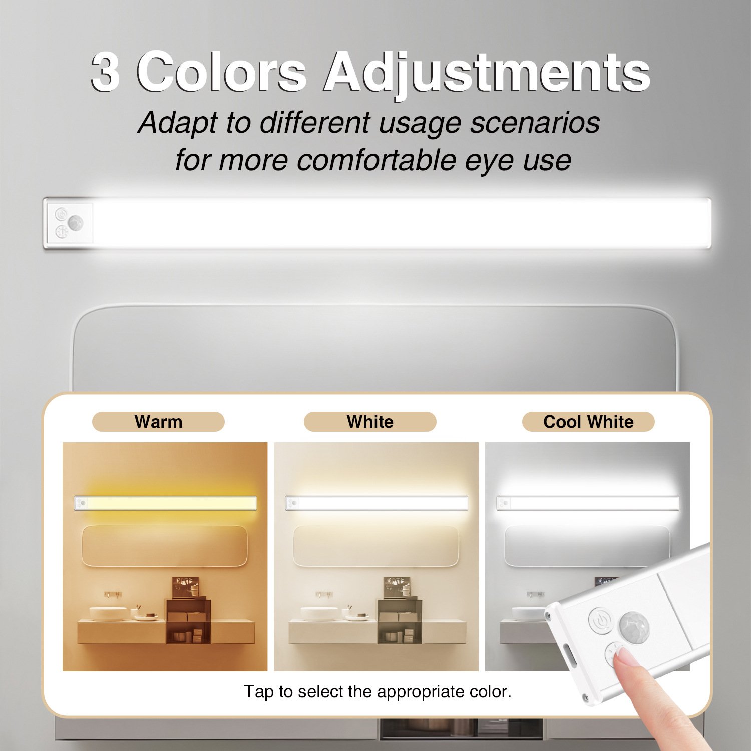 Tsinye Ultra-thin Intelligent Human Body Sensing Led Light Strip Magnetic Self-adhesive Wardrobe Light Strip Rechargeable