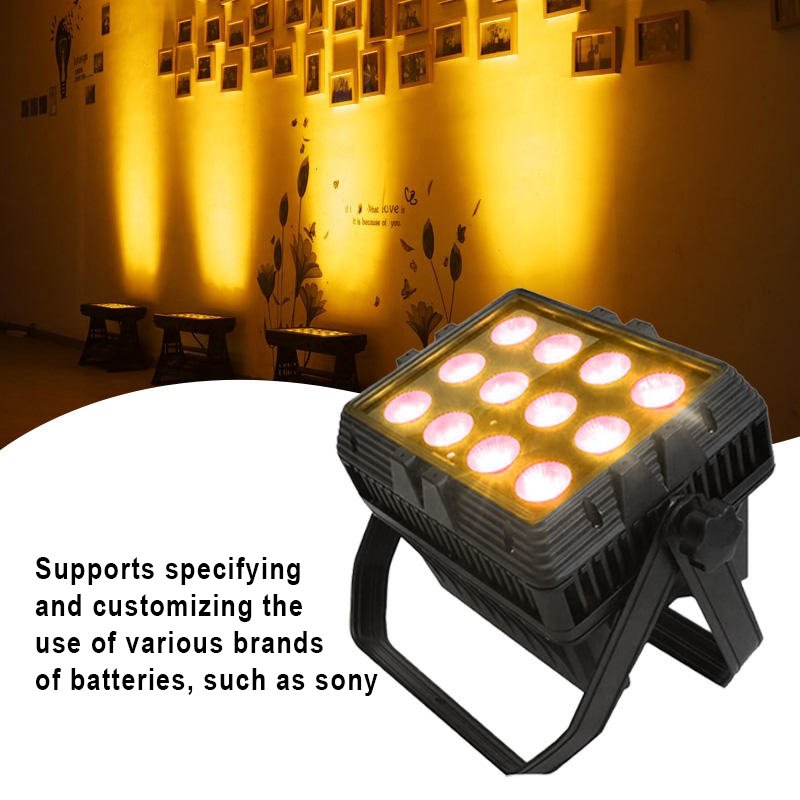 Grace RGBWAUv 6in1 Battery Wireless WiFi LED Par Can Waterproof Outdoor DMX Par Stage Light