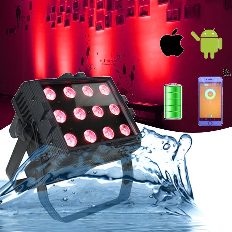 Grace RGBWAUv 6in1 Battery Wireless WiFi LED Par Can Waterproof Outdoor DMX Par Stage Light
