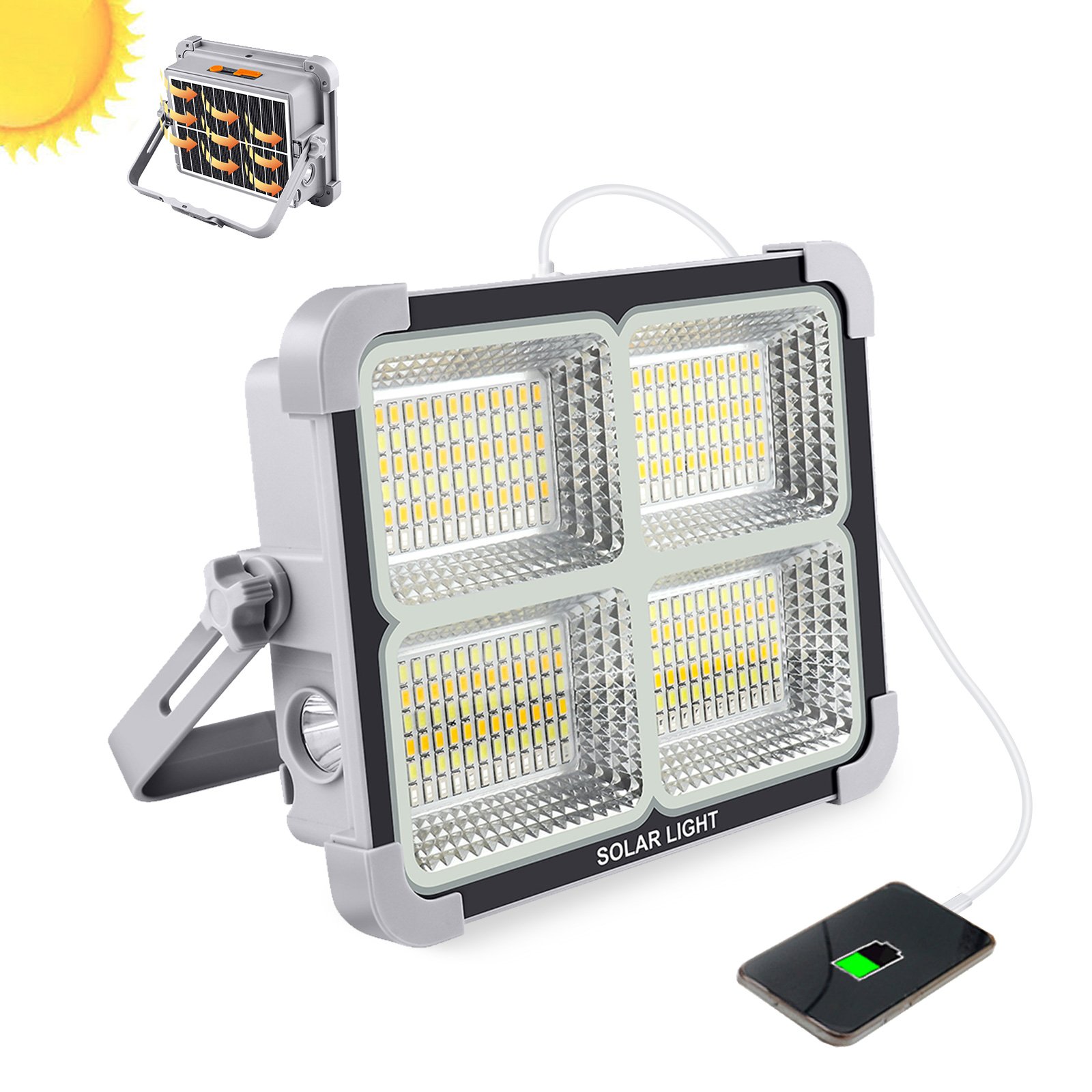 Emergency Light 150W 100W IP66 Waterproof Solar LED Flood Garden Lights Outdoor Projector Lamp Energy Saving Solar Flood Light