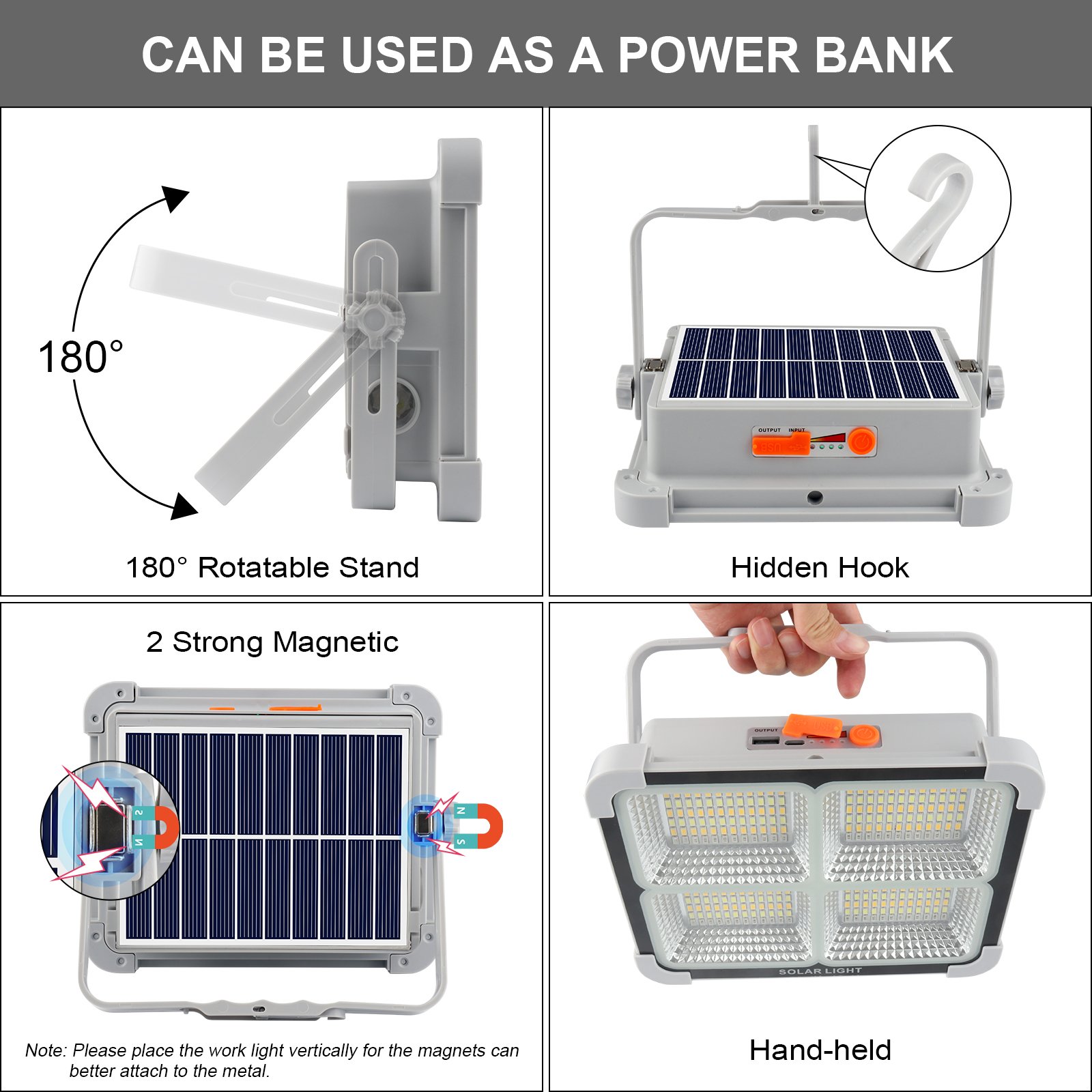 Emergency Light 150W 100W IP66 Waterproof Solar LED Flood Garden Lights Outdoor Projector Lamp Energy Saving Solar Flood Light
