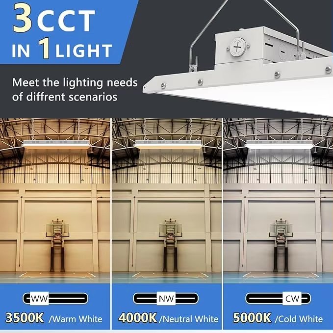 Led Linear High Bay Light With Motion or Pit Sensor Commercial Industrial Fixture Led Linear High Bay