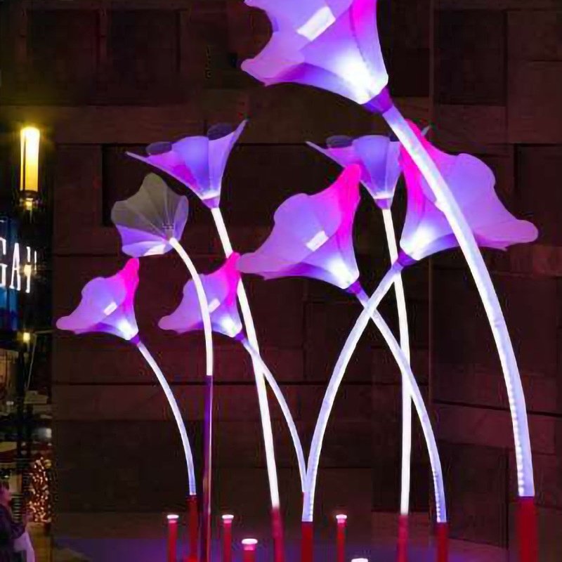 60W Outdoor Waterproof Trumpet Courtyard Lights Colorful Decorative Lights Led Modeling Landscape Lamp Simulation Flower Lamp