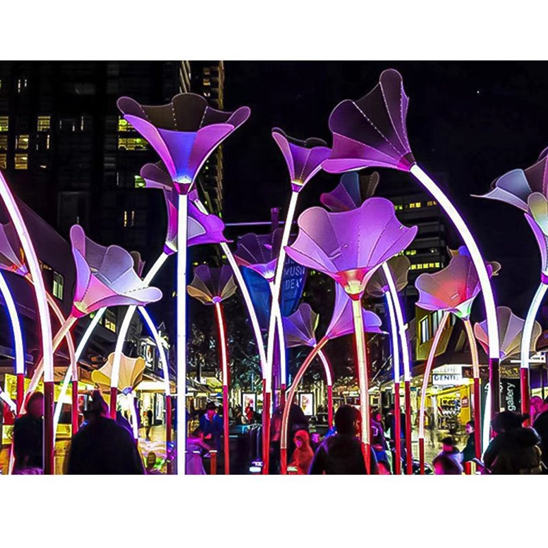 60W Outdoor Waterproof Trumpet Courtyard Lights Colorful Decorative Lights Led Modeling Landscape Lamp Simulation Flower Lamp