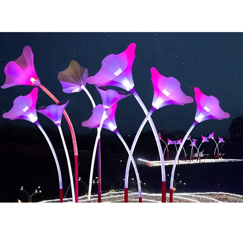 60W Outdoor Waterproof Trumpet Courtyard Lights Colorful Decorative Lights Led Modeling Landscape Lamp Simulation Flower Lamp