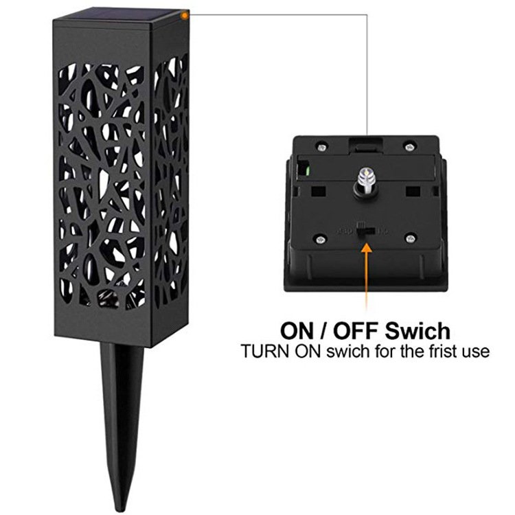 Energy Saving Solar Patterned Garden Light Outdoor Decor Solar Led Lamp Post Solar Lantern Light Auto On/Off for Yard Path Patio