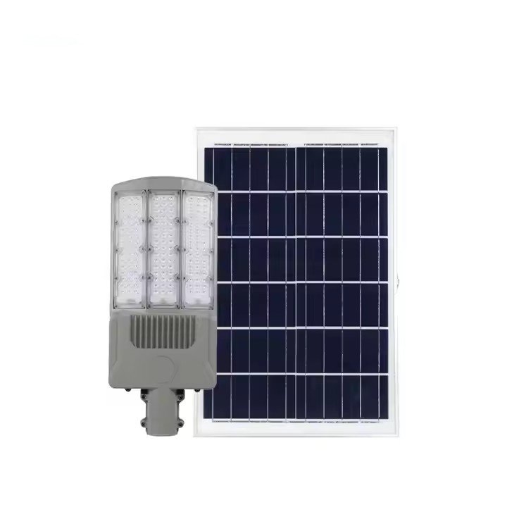 Manufacturer 100w 150w Aluminum IP65 Waterproof Outdoor Remote Control Split Street Lamp All in Two Led Solar Street Light