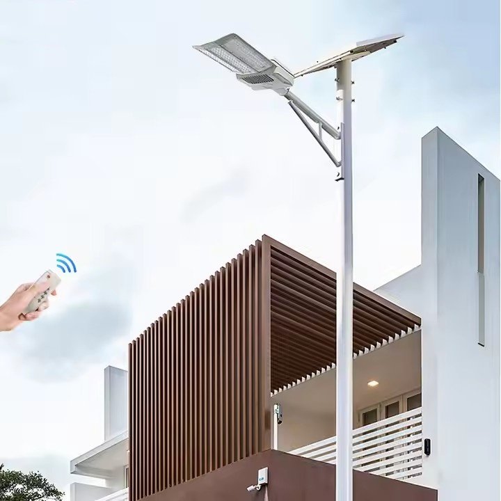 Manufacturer 100w 150w Aluminum IP65 Waterproof Outdoor Remote Control Split Street Lamp All in Two Led Solar Street Light