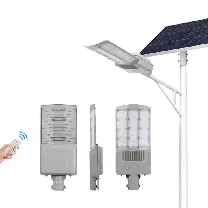 Manufacturer 100w 150w Aluminum IP65 Waterproof Outdoor Remote Control Split Street Lamp All in Two Led Solar Street Light
