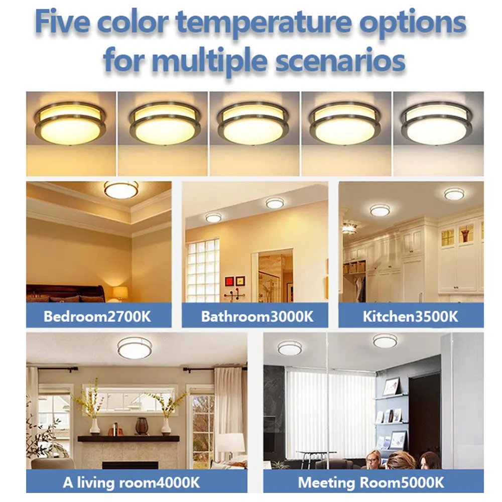 10In 12In 18W 24W Hot Selling Bedrooms Kitchens Round Flush Mount Ceiling Lamp Fixture Dimming Led Ceiling Light