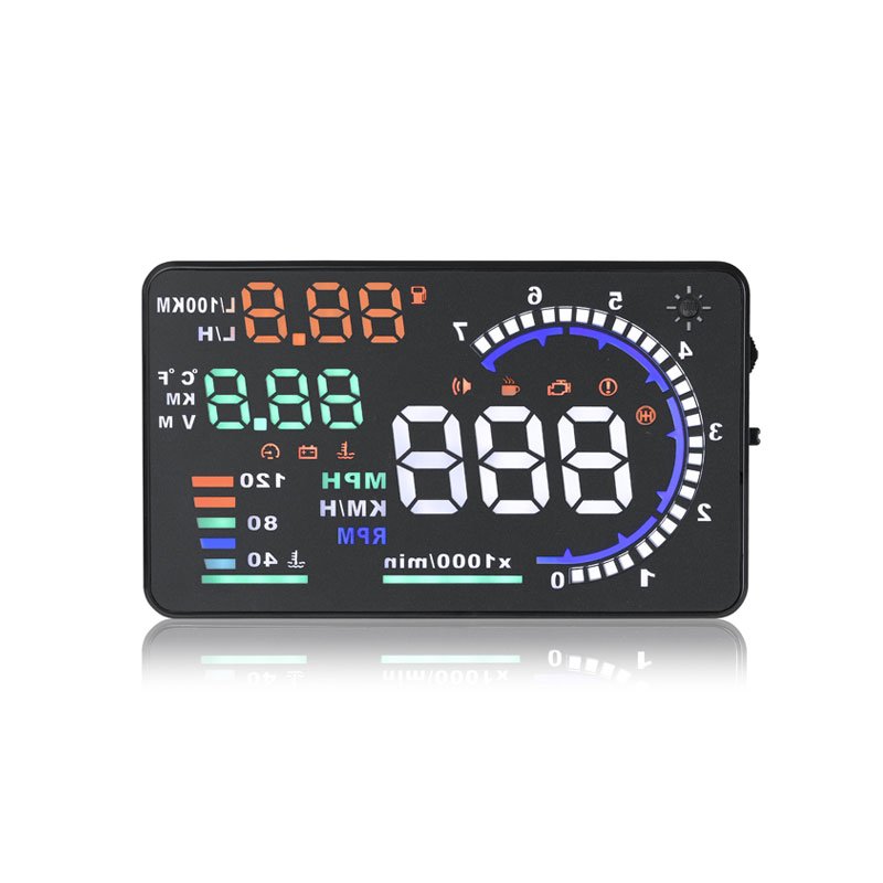 HUD A8 Universal OBD2 Smart Gauge 5.5Inch Screen Windshield HD Projection Speedometer Head up Display