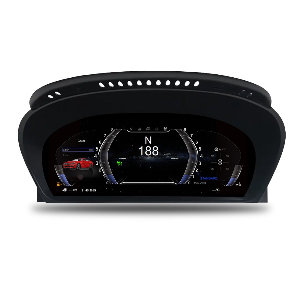 ZLH 12.3" LCD Speedometer Digital Dashboard Cluster Speed Meter Screen Auto Meter for BMW 5 Series E60 E61 2003 - 2009 LINUX