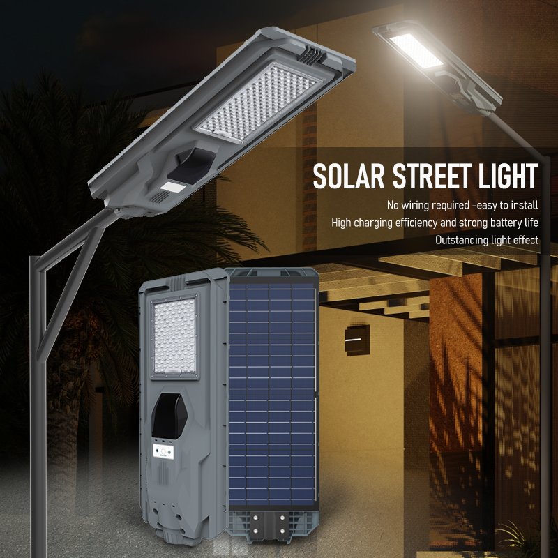 Outdoor Lighting Project 800W 1200W Led Solar Street Light Outdoor Sensor Waterproof Remote Control Solar Lamp