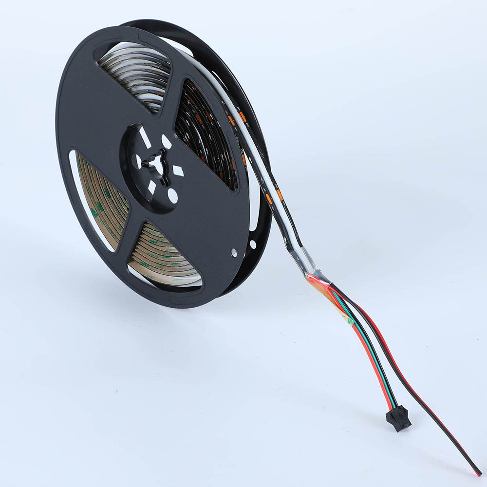 Chasing Running 720led Black PCB COB RGBIC LED Tape 12v 24v APP Control Smart RGB COB LED Strip Light for Home Room Decor