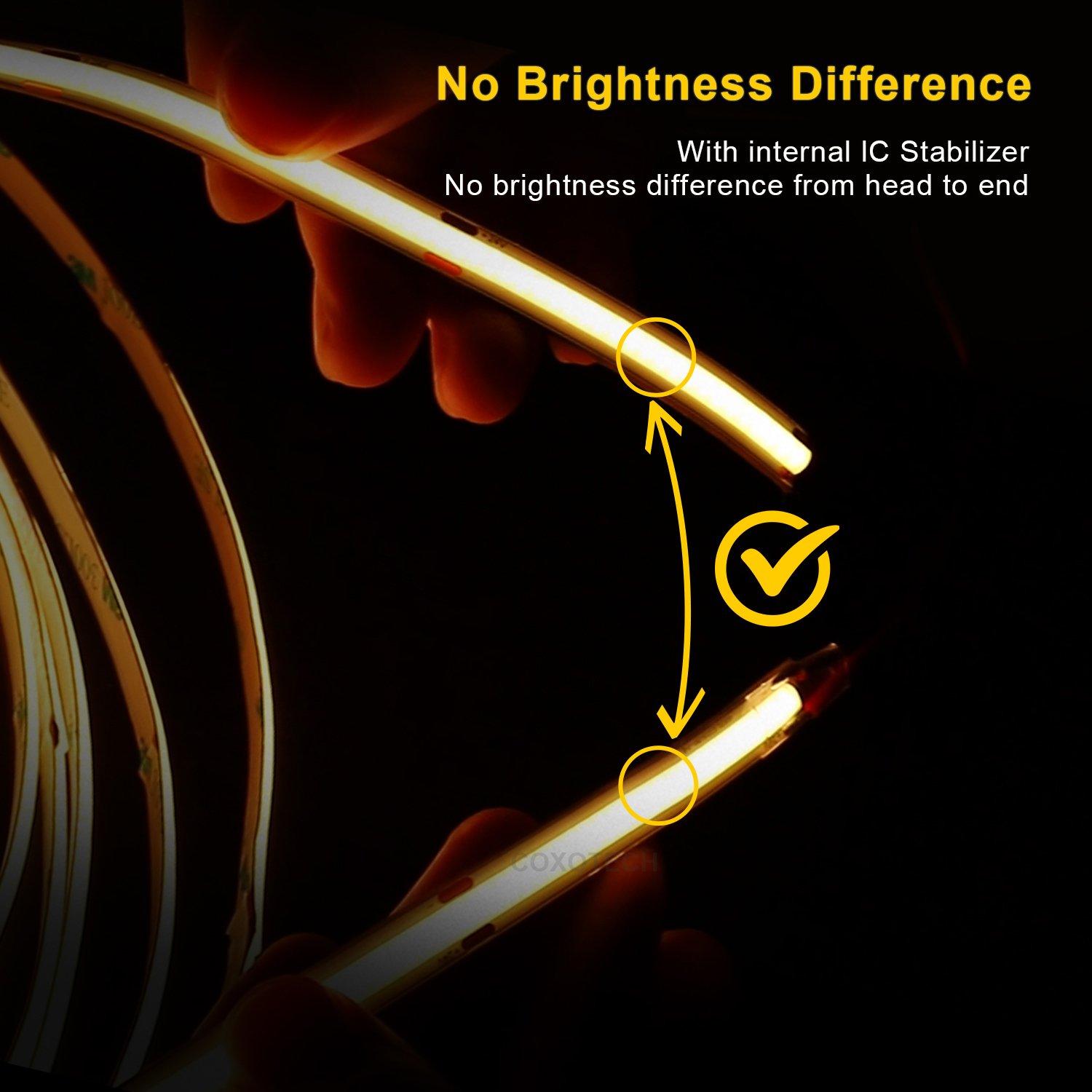 COXO Constant Current Led Strip Ultra Long 50 Feet 15m 20m 30m 20 Meter Constant Current Cob Led Strip Light