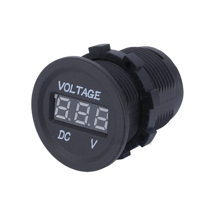 WELFNOBL Waterproof 12V 24V Ammeter Car Red LED Display Digital Voltmeter Meters Digital Voltmeter For Auto Car Machine