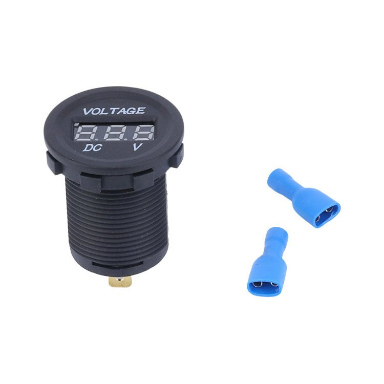 WELFNOBL Waterproof 12V 24V Ammeter Car Red LED Display Digital Voltmeter Meters Digital Voltmeter For Auto Car Machine