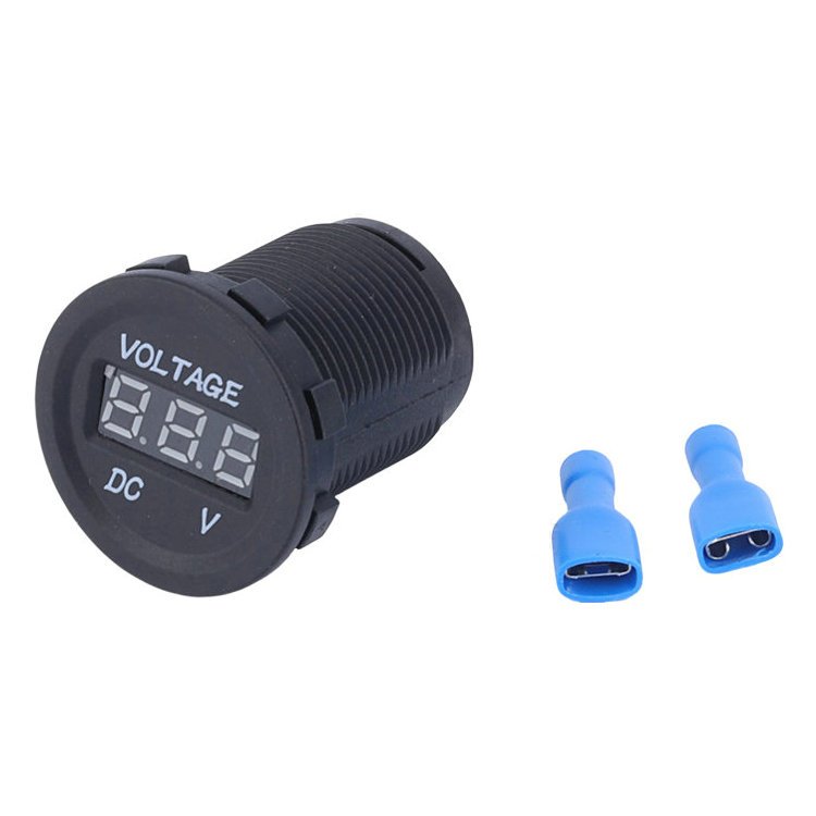 WELFNOBL Waterproof 12V 24V Ammeter Car Red LED Display Digital Voltmeter Meters Digital Voltmeter For Auto Car Machine