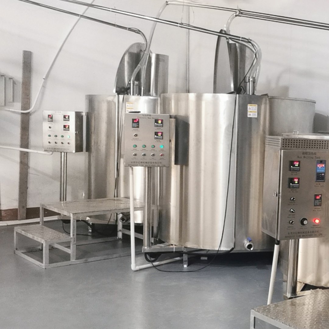 Full Automatic Candle Filling Production Line 12 Nozzles 60 Meters Conveyor Belt Labeling Machine 5 Ton a Day Candle Making