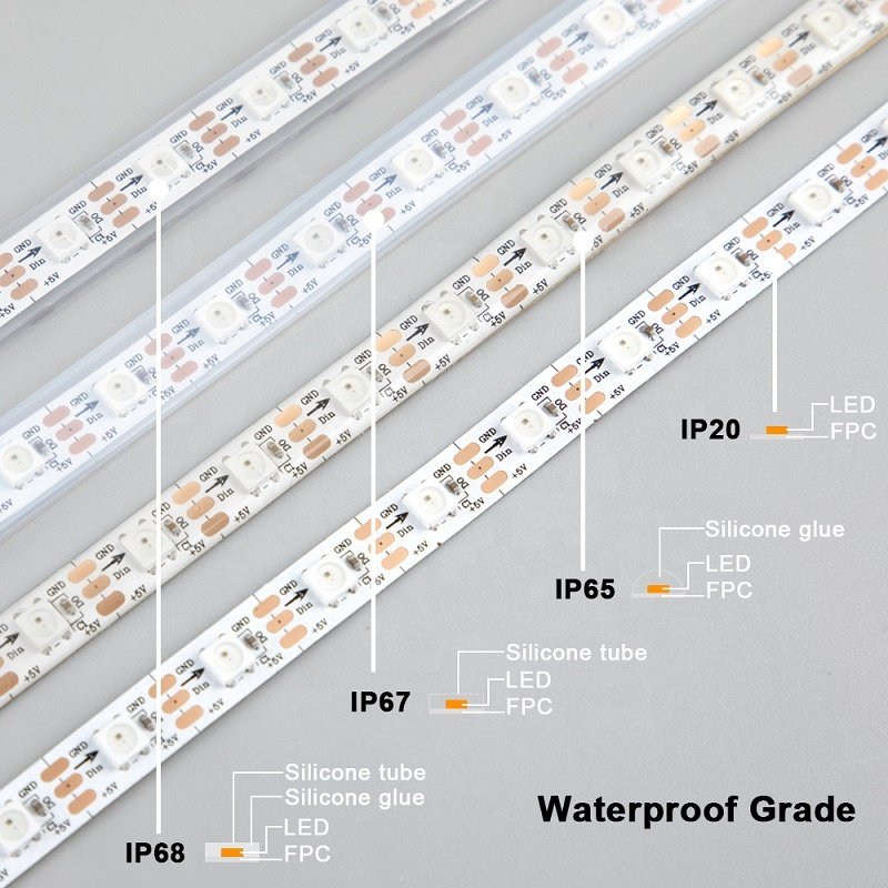 DC5V WS2812B WS2812 WS 2812b 5V 60led/m 144 Pixel RGB Addressable WS2812b LED Strip
