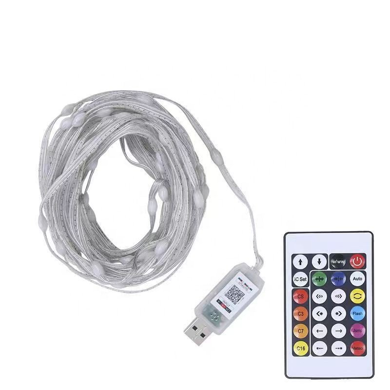 LED String Light 5M 10M 20M Dream Color RGBIC Strip Fairy Light USB Smart Christmas Tree Lights App Control Outdoor