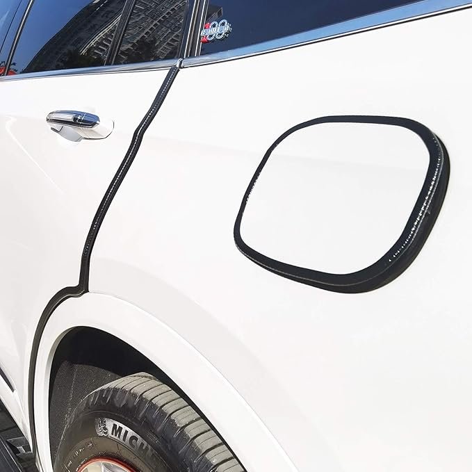 Car Door Stickers Anti-collision Decorative Strip EPDM Black U Shape Protector Sealing Strip Guard Trim Adhesion-free