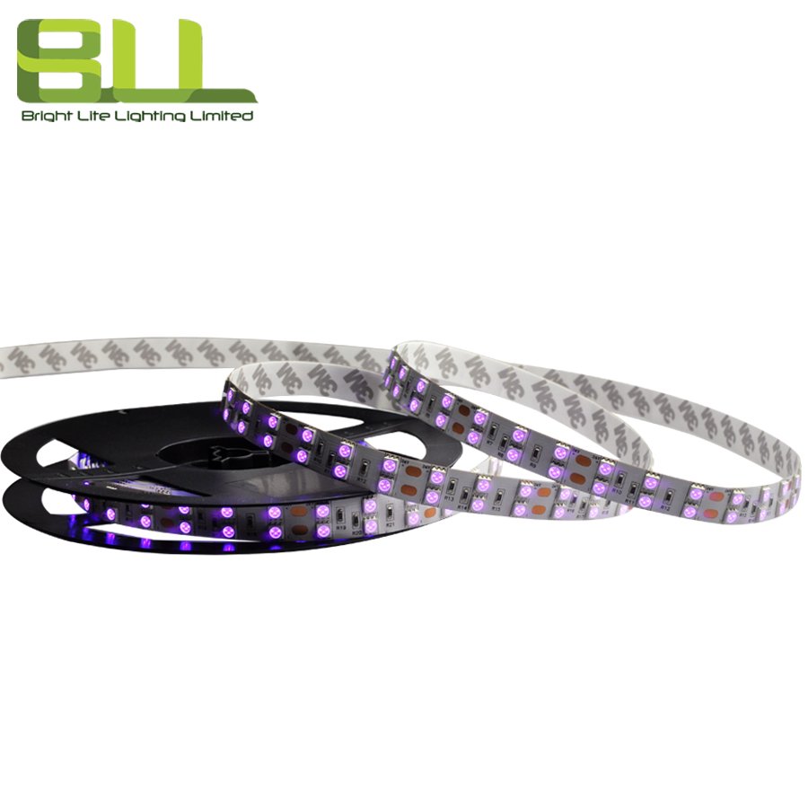 Flexible SMD 5050 120leds/m Purple UV 365nm 385nm Double Row Led Strip for KTV Hotel Ceilling Decoration