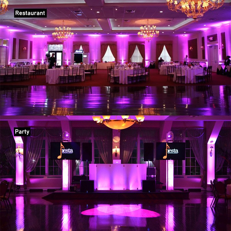 Wireless Control Uplight Par Light 6x18W RGBWAUV 6in1 Dj Light Beam Control LED Uplight Battery Wireless Club Stage DJ Lights