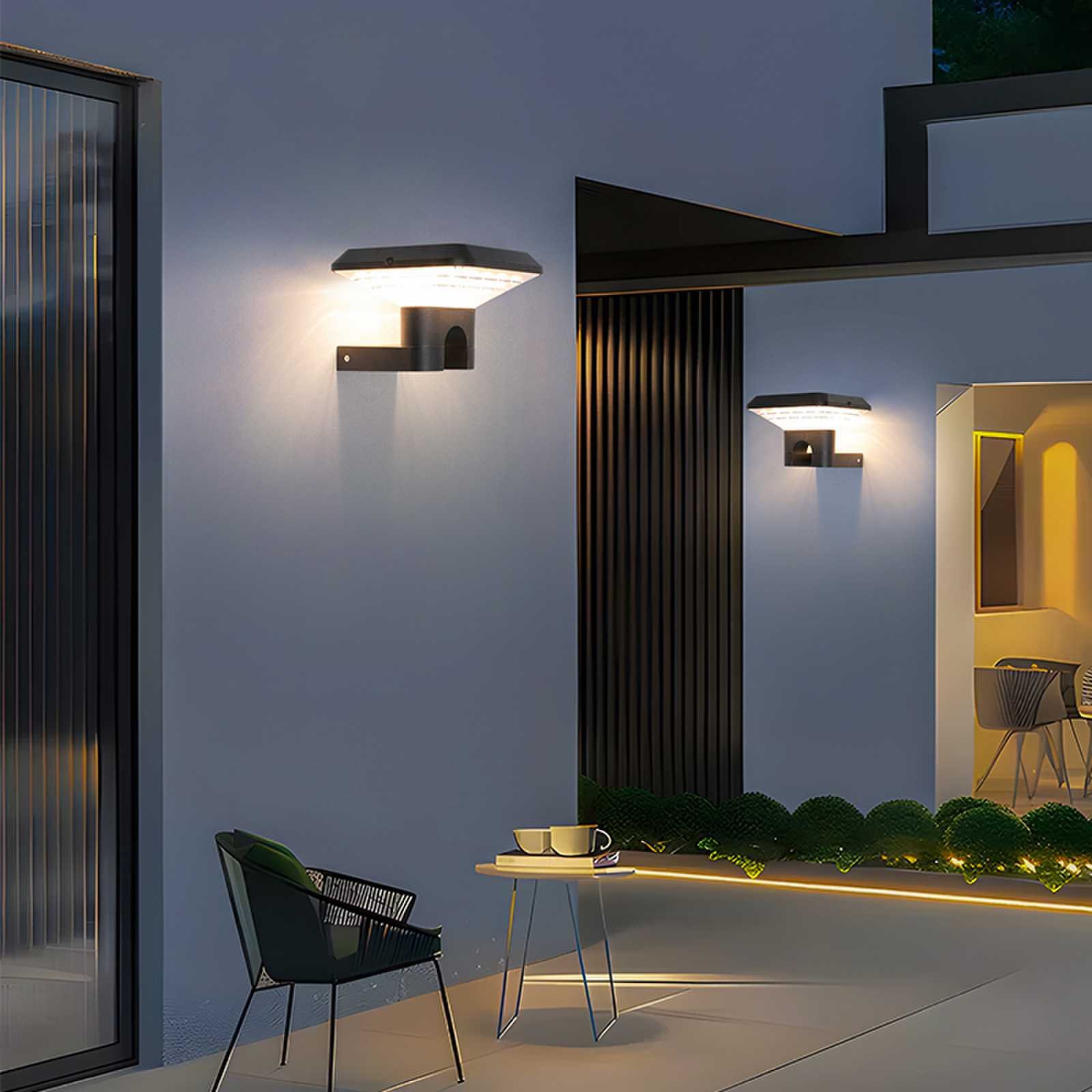 Newly Designed Durable Die Cast Aluminum Solar Wall Lamp with 4.5W Panel, Solar Energy-saving Garden Light