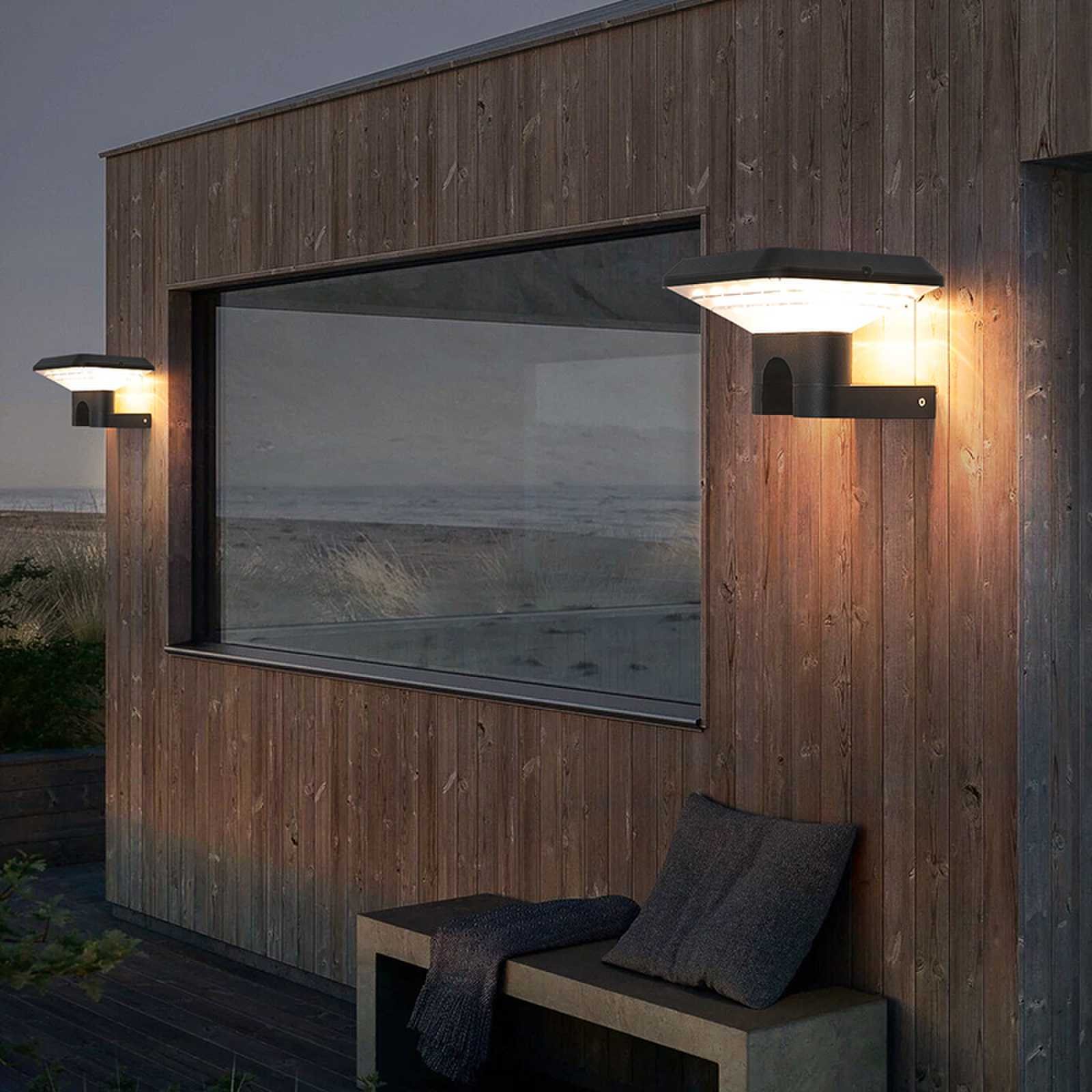 Newly Designed Durable Die Cast Aluminum Solar Wall Lamp with 4.5W Panel, Solar Energy-saving Garden Light