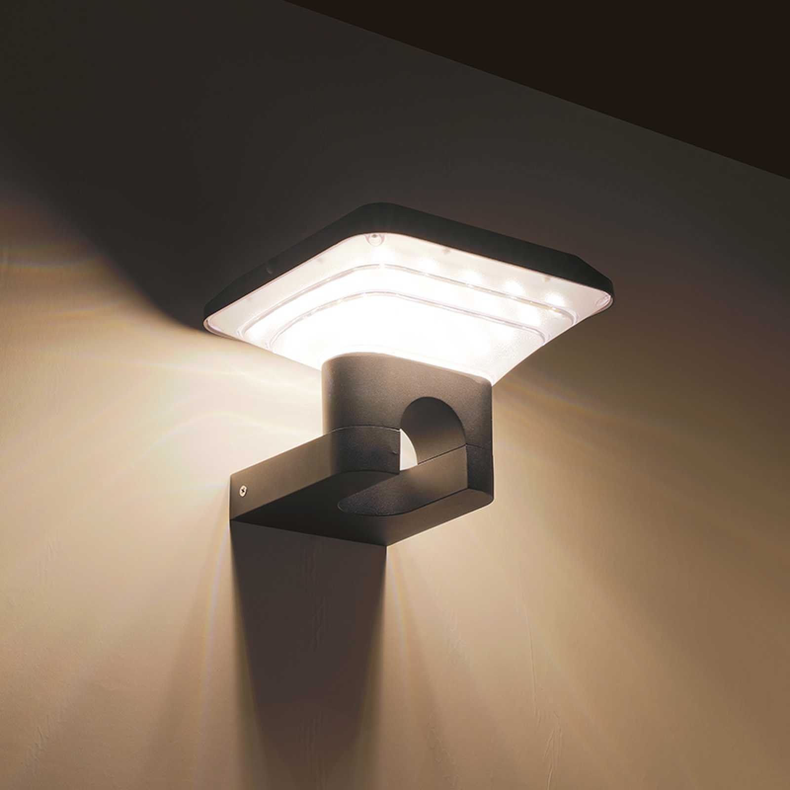 Newly Designed Durable Die Cast Aluminum Solar Wall Lamp with 4.5W Panel, Solar Energy-saving Garden Light