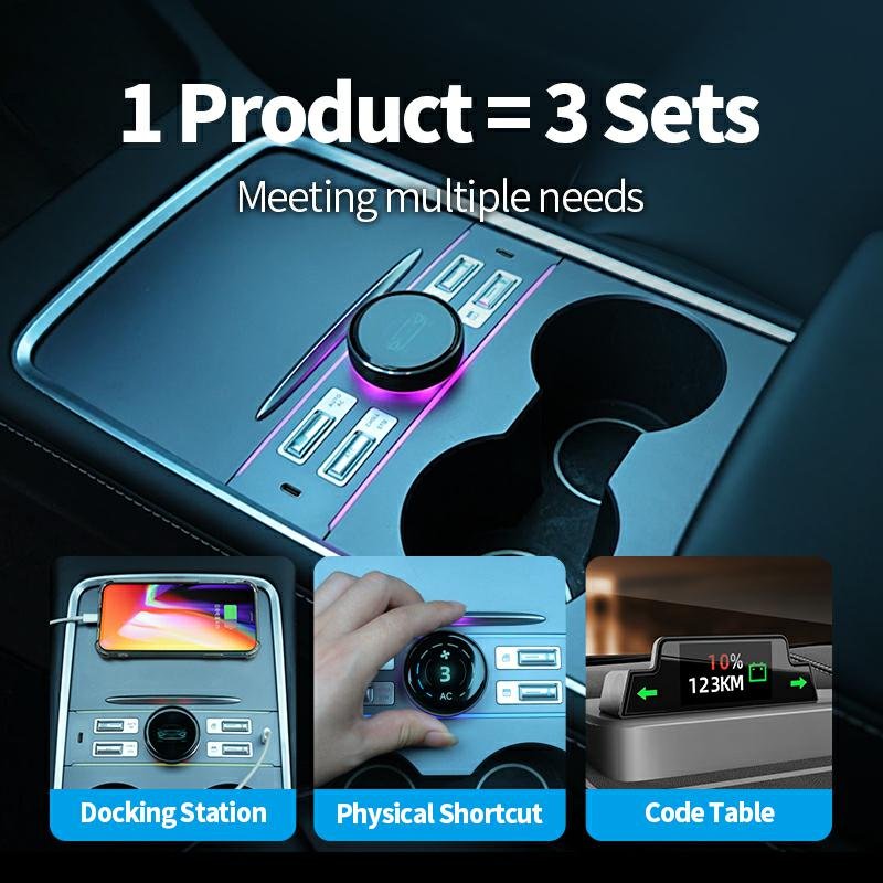 LCD High-definition Integrated Meter Central Control Screen Synchronous Docking Station Suitable for Tesla Model 3/Y HM3