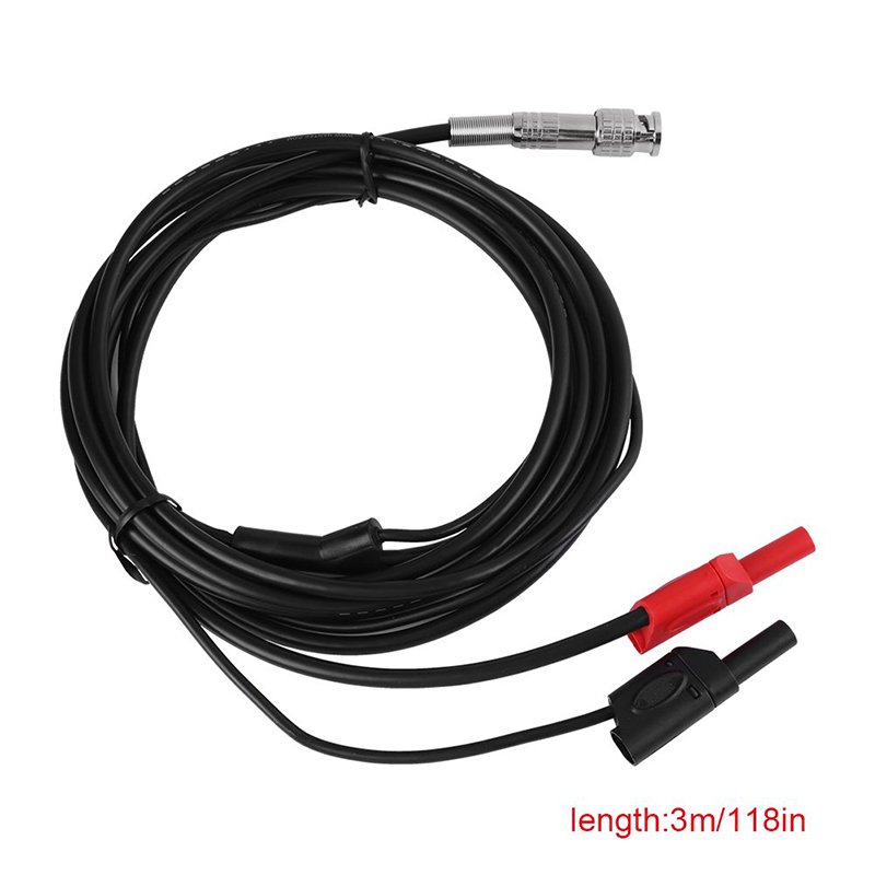 HT30A Auto Test Cable Oscilloscope Test Lead Heavy Duty BNC to Banana Coaxial Cable 3 Meter