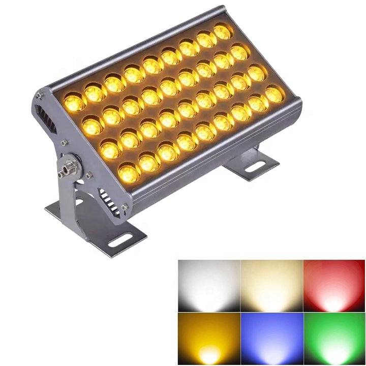 DMX Facade Led Wall Washer Spotlight 18w Outdoor Architectural Lighting 36w Dimmable Rgbw Exterior Spotlight 48w COB Flood Light