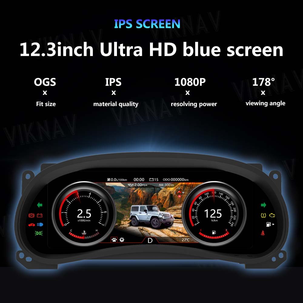 Digital Cluster New Upgrade LCD Dashboard Speedometer Digital Cluster LINUX System Auto Meter for Jeep Wrangler 2011-2017