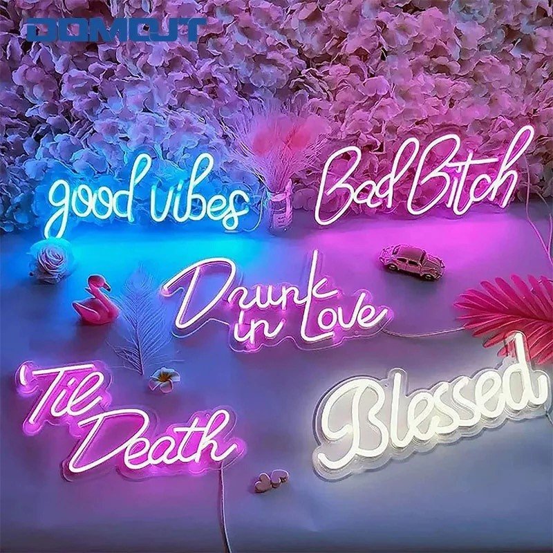 THE WORLD Is YOURS Led Neon Acrylic Light Up Signs Indoor Bedroom Room Decor Wall Wedding Girl Boy Living Room