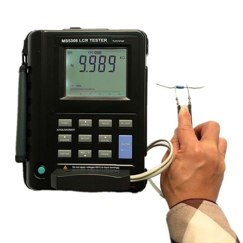 MS5308 Handheld Auto Range Digital LCR Meter Bridge Test Inductance Capacitance Resistance Meter 100KHz New