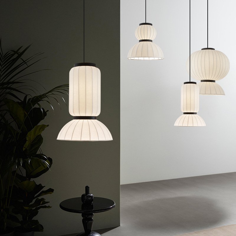 Creative Japanese Handmade Rice Paper Pendant Lamp Wabi Sabi Hotel Living Room Decorated Lantern Paper Lamp