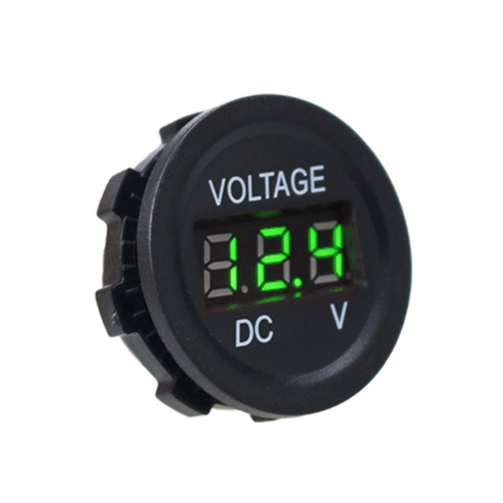 A27 DC 12V 24V LED Voltage Meter Digital Voltmeter For Car Bus Marine